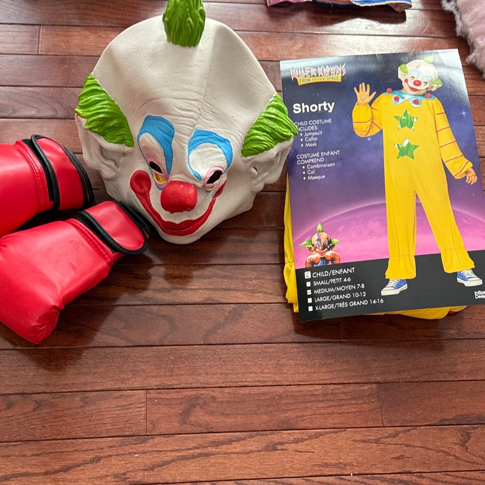 Kids Clown Costume with Mask and Gloves